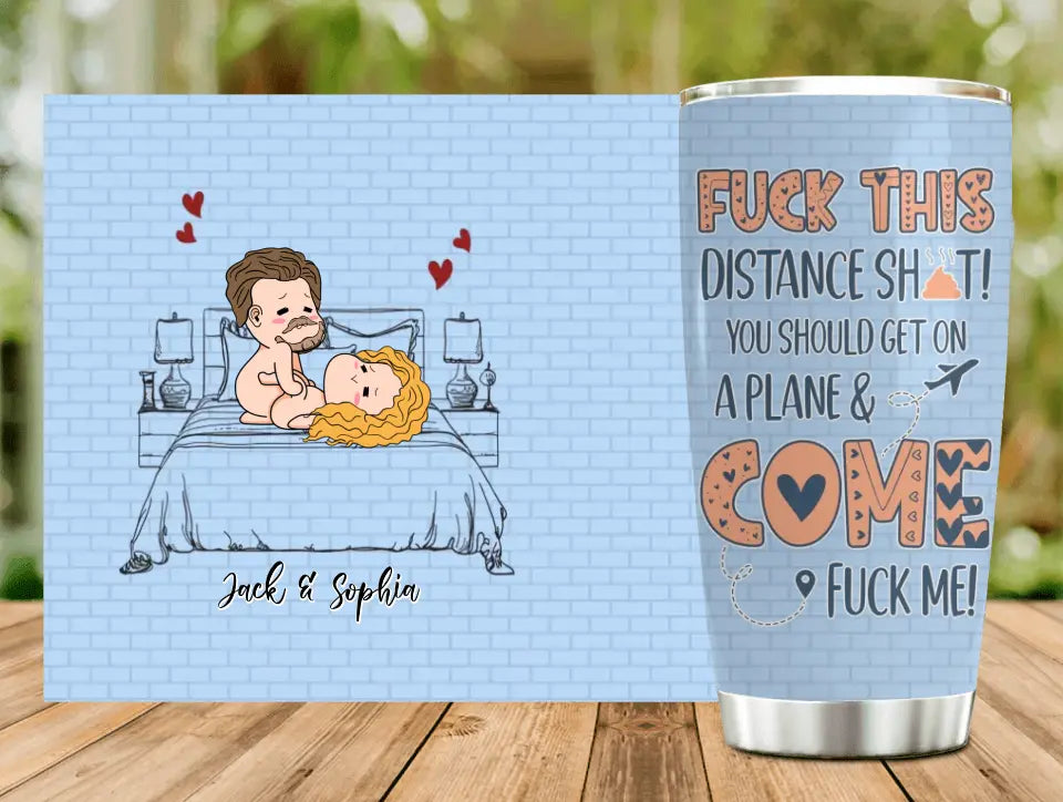 Personalized Couple Tumbler - Gift Idea For Couple/Him/Her/Valentine's Day - You Should Get On A Plane