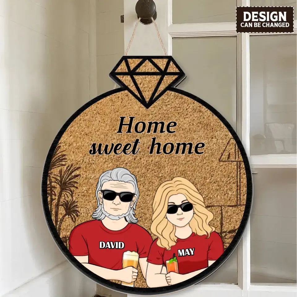 Personalized Couple Acrylic Night Light - Valentine's Day/Anniversary Gift Idea for Couple/Him/Her - Home Sweet Home