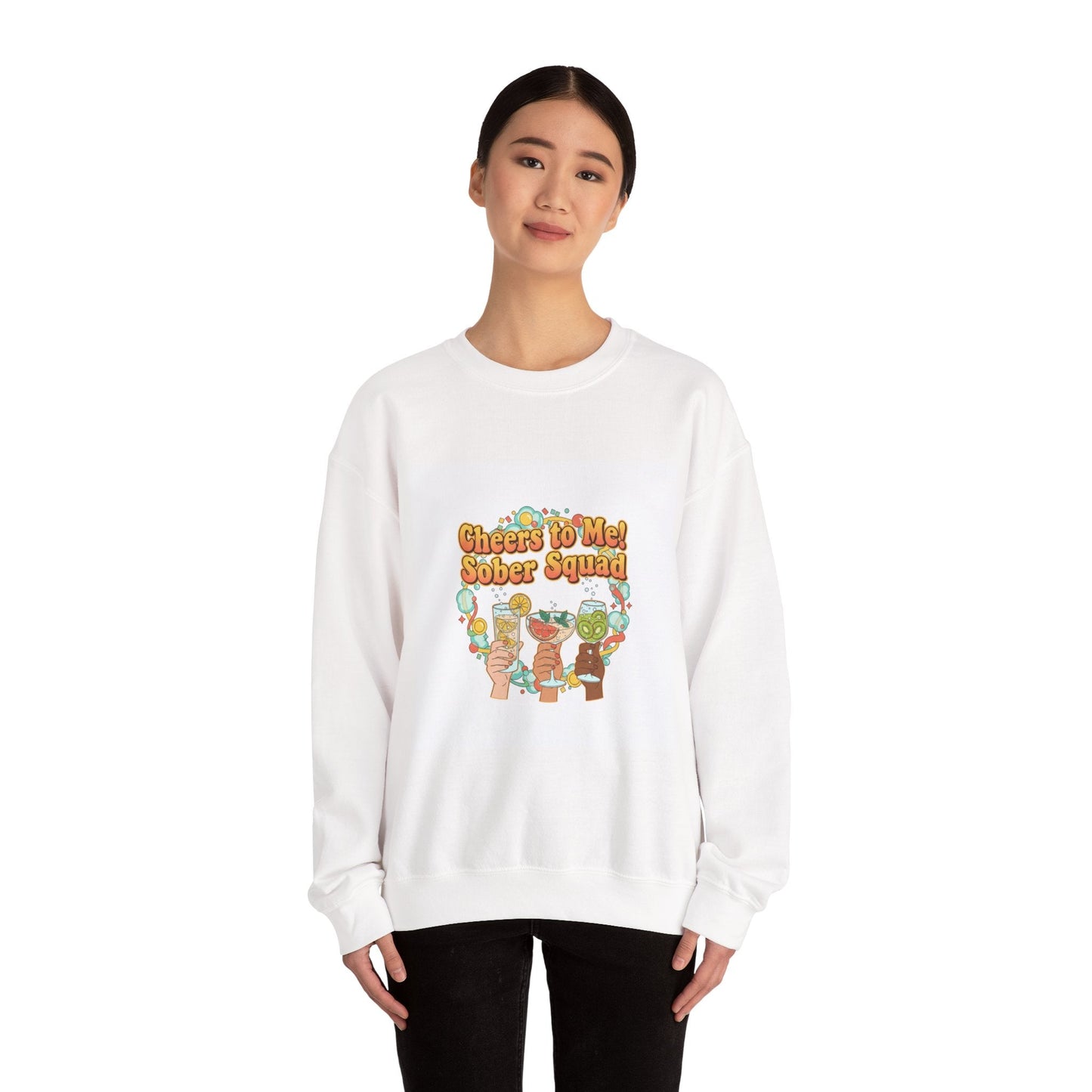 Cheers to Me Sober Squad Sweatshirt | Dry January, Sober Curious Mocktail