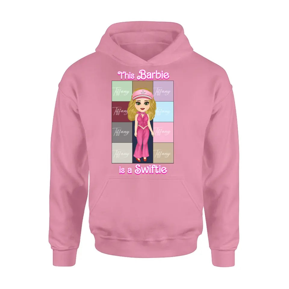 Personalized Barbie Girl T-Shirt/Long Sleeve/Sweatshirt/Hoodie - Gift Idea For Girl/Birthday Gift - This Barbie Is A Swiftie