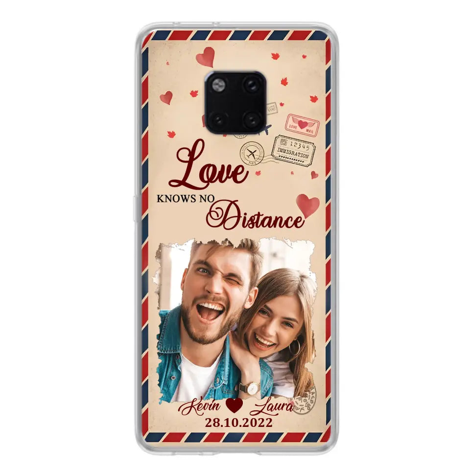 Custom Personalized Couple Phone Case - Gift Idea For Couple/Valentines Day - Upload Photo - Love Knows No Distance - Case For Oppo/ Xiaomi/ Huawei
