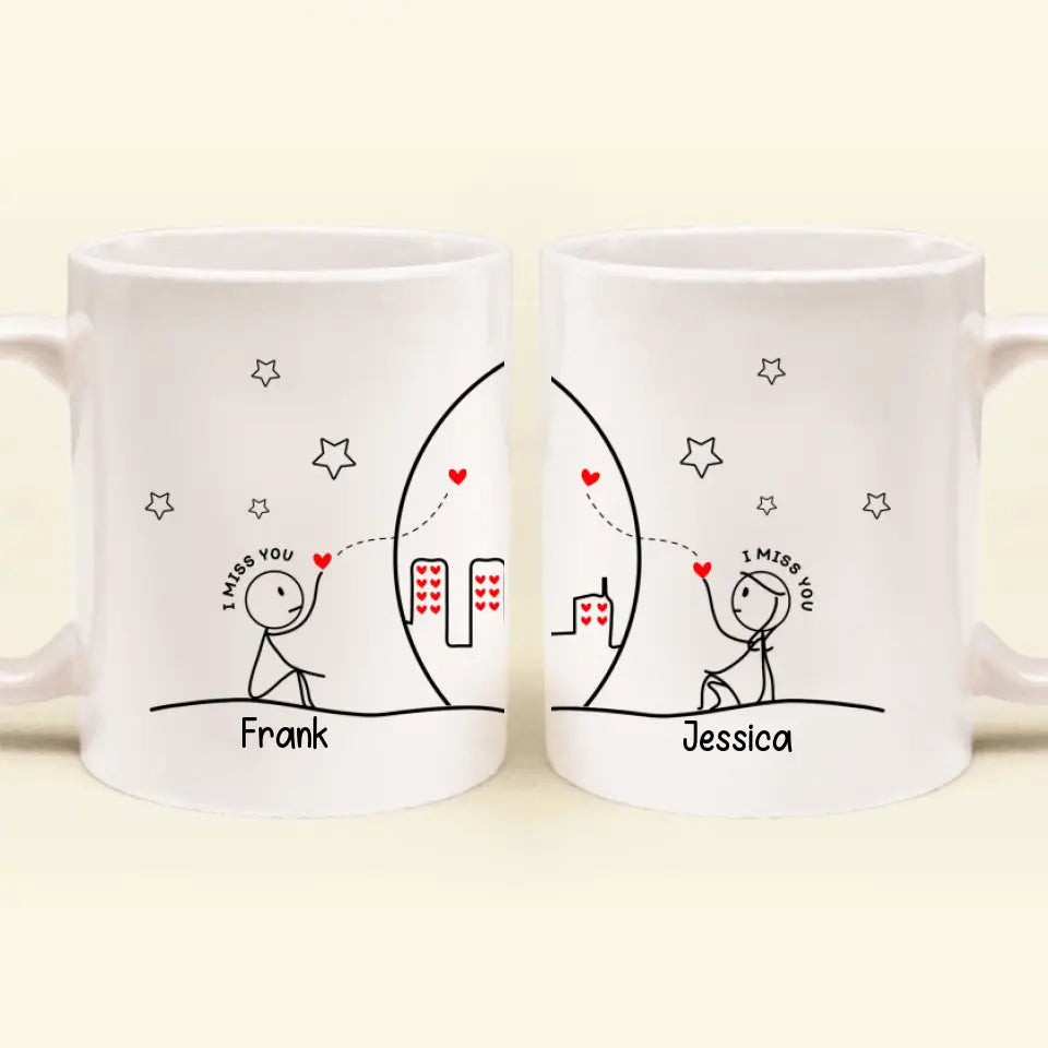 Personalized Couple Coffee Mug - Gift Idea For Couple/Him/Her/Valentine's Day - I Miss You