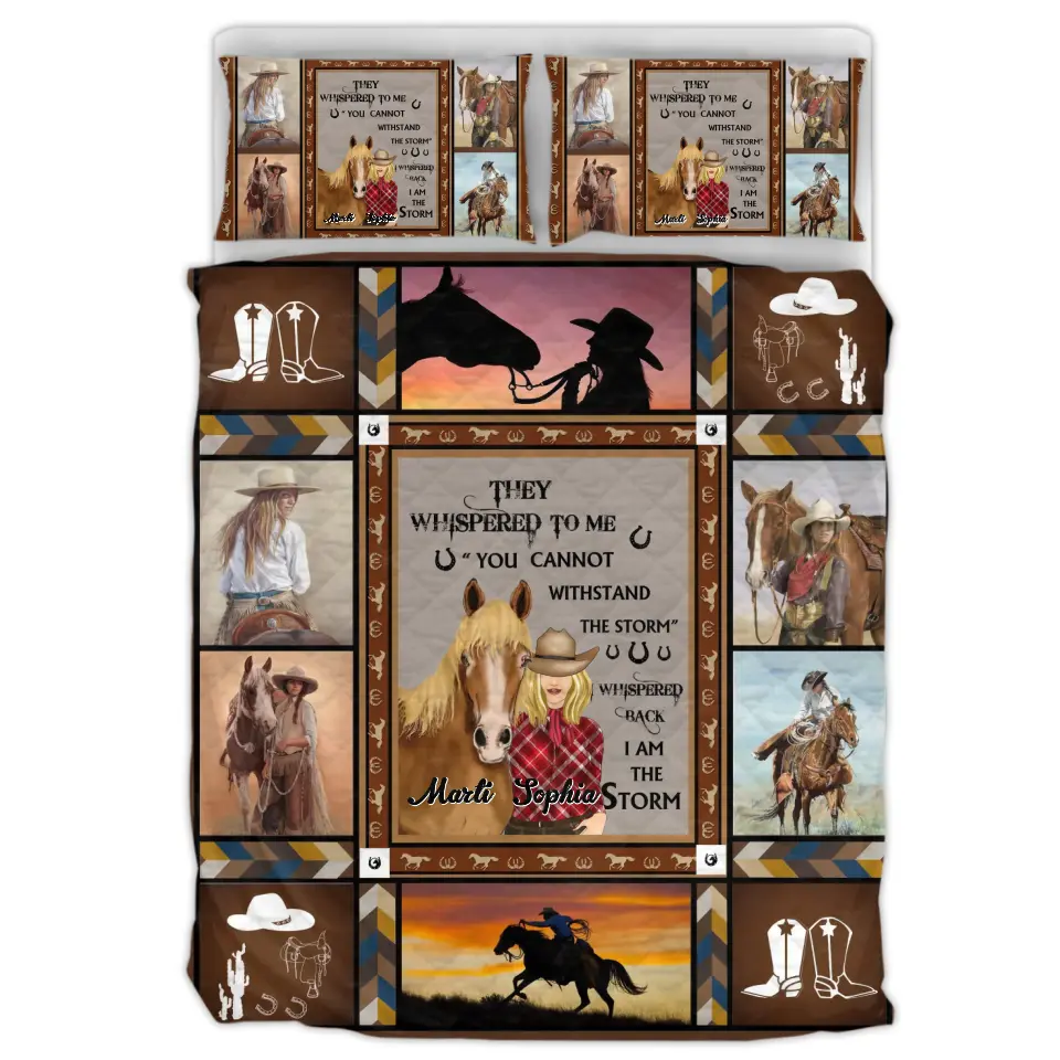 Personalized Horse Girl Quilt Bed Sets - Gift Idea For Girl/Horse Lovers - You Can Not Withstand The Storm