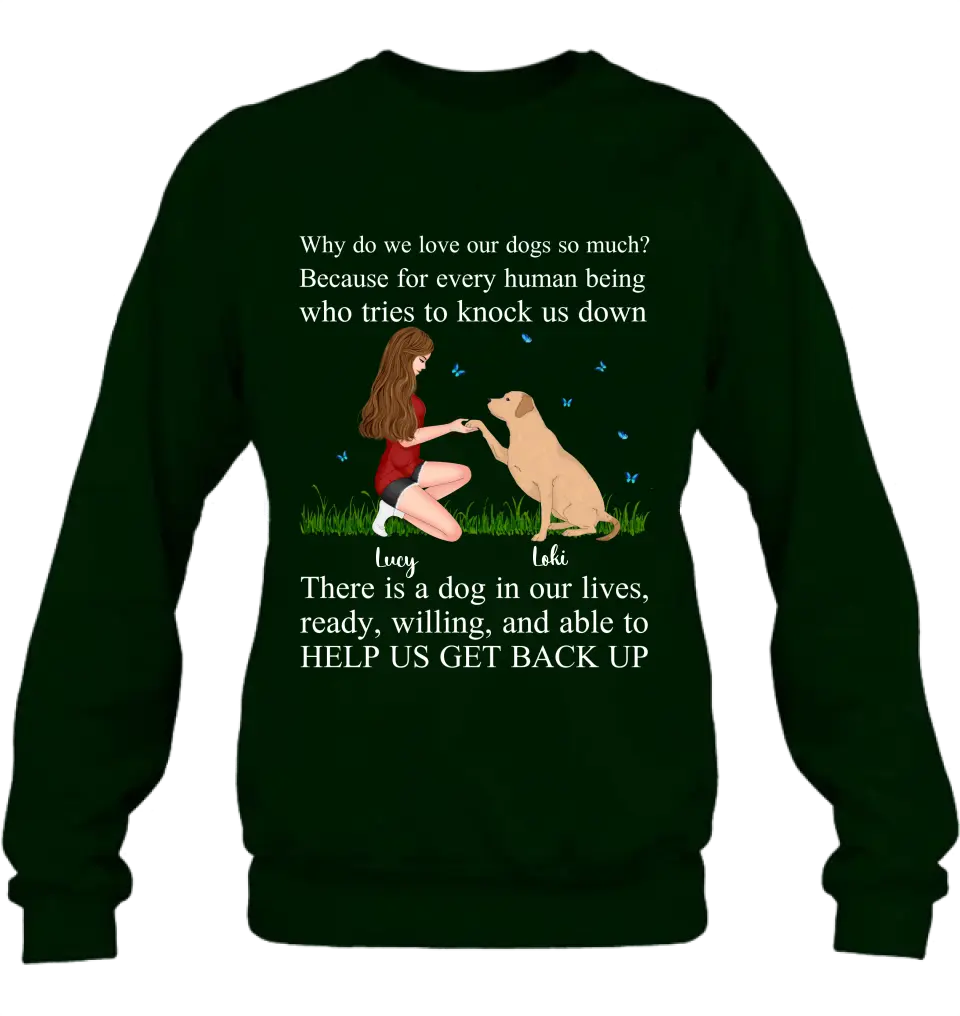 Personalized Dog Mom T-Shirt/Long Sleeve/Sweatshirt/Hoodie - Gift Idea For Dog Owner - Why Do We Love Our Dogs So Much