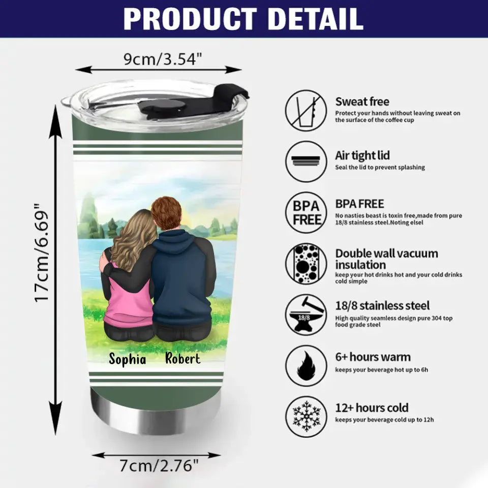 Personalized Couple Tumbler - Gift Idea For Him/Her/Couple/Valentine's Day - My Girl Friend Is My Best Friend My Greatest Support