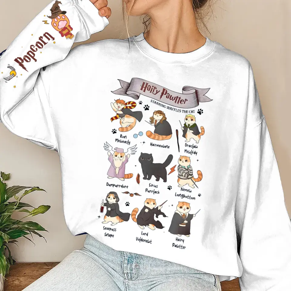 Personalized Cat AOP Sweater - Gift Idea for Cat Lovers