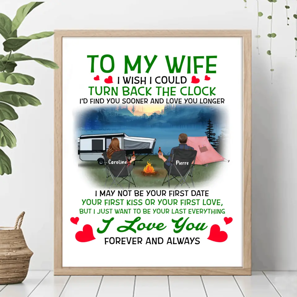 Personalized Camping Couple Poster - Gift Idea For Couple/Camping Lover - I Love You Forever And Always