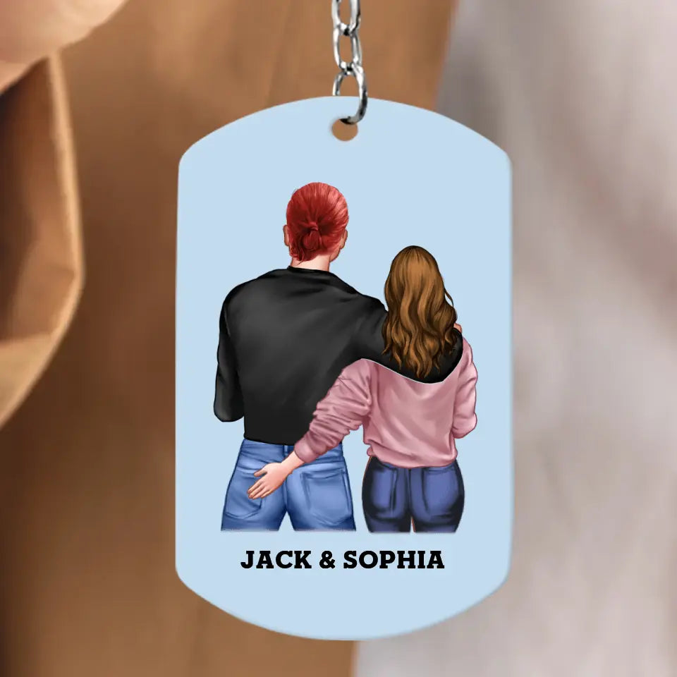 Personalized To My Husband Aluminum Keychain - Gift Idea For Him/Husband - I Am So Lucky To Share It With You