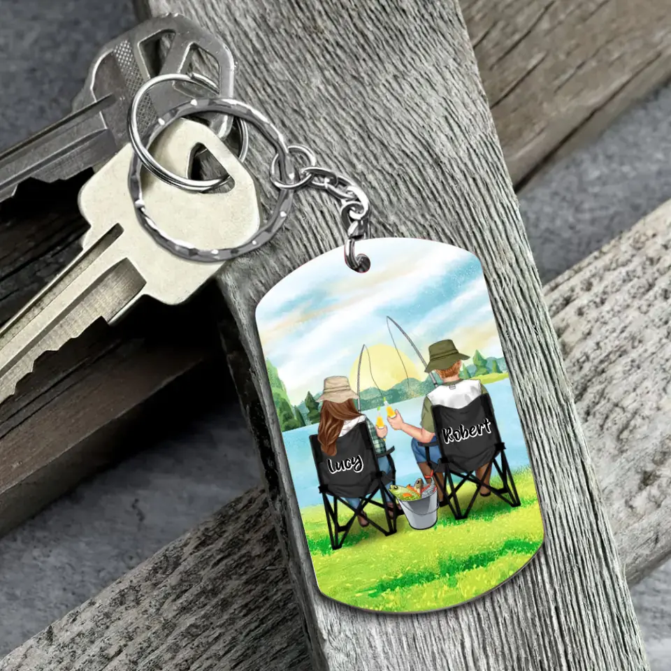 Personalized Fishing Couple Aluminum Keychain - Gift Idea For Him/Husband - You Are The Rod To My Reel
