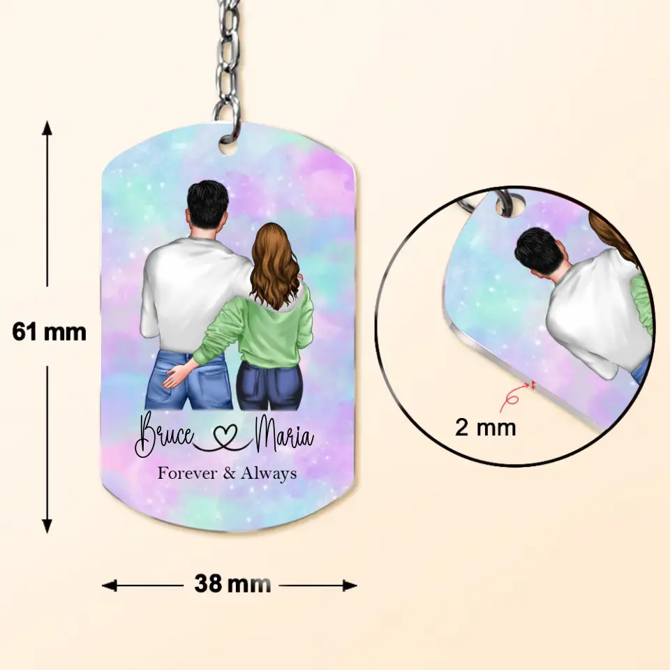 Personalized Couple Aluminum Keychain - Gift Idea For Couple/Him/Her/Wife - This Is To Remind You I Love You
