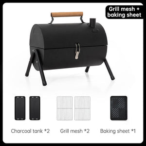 Black grill  + baking tray