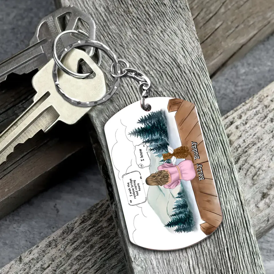 Custom Memorial Cat Mom Aluminum Keychain - Up to 4 Cats - Memorial Gift Idea For Cat Owners - Don't Cry For Me Mom! I'm Ok