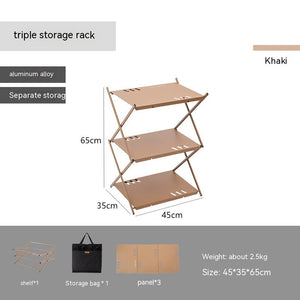 Khaki Triple Shelf
