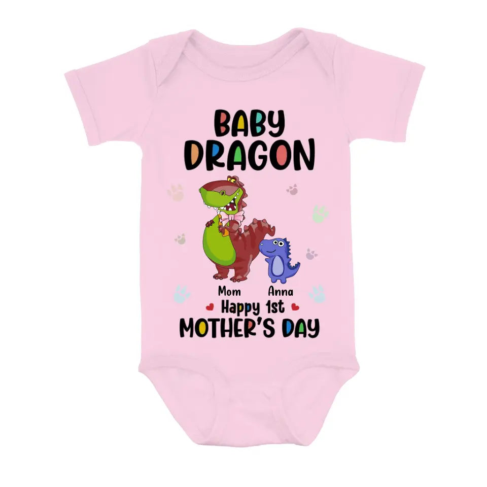 Personalized Dragon Shirt/Baby Onesie - Gift Idea For Mother's Day - Happy 1st Mother's Day