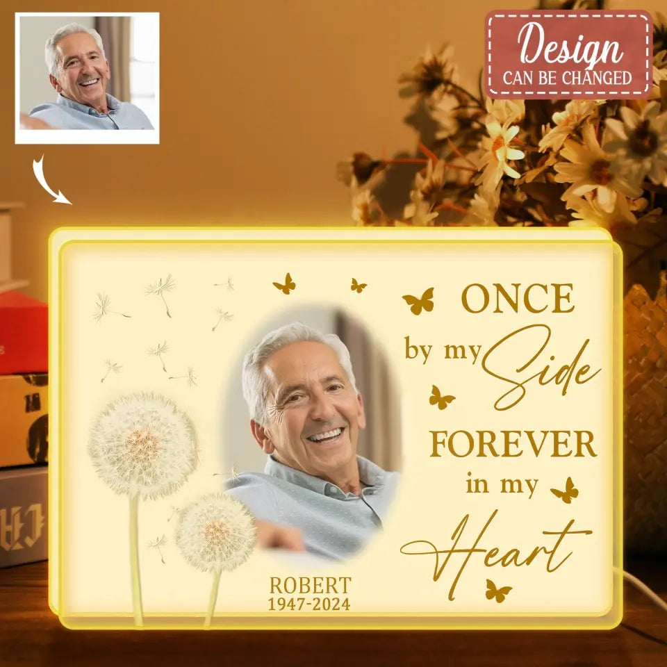 Personalized Memorial Photo Light Box - Upload Photo - Memorial Gift Idea For Family Member - Although You Cannot See Me I Am Always With You