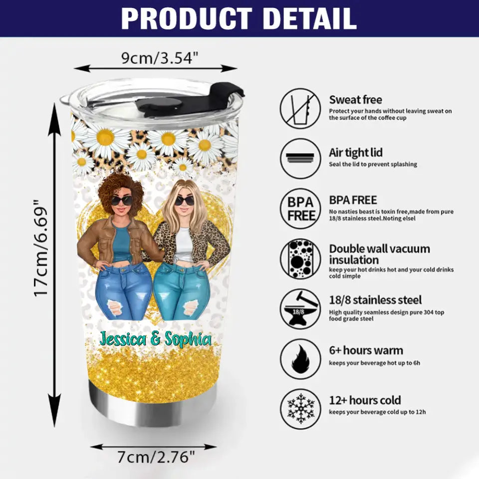 Personalized Mom & Daughter Tumbler - Gift Idea For Mom/Mother's Day - Behind Every Crazy Daughter