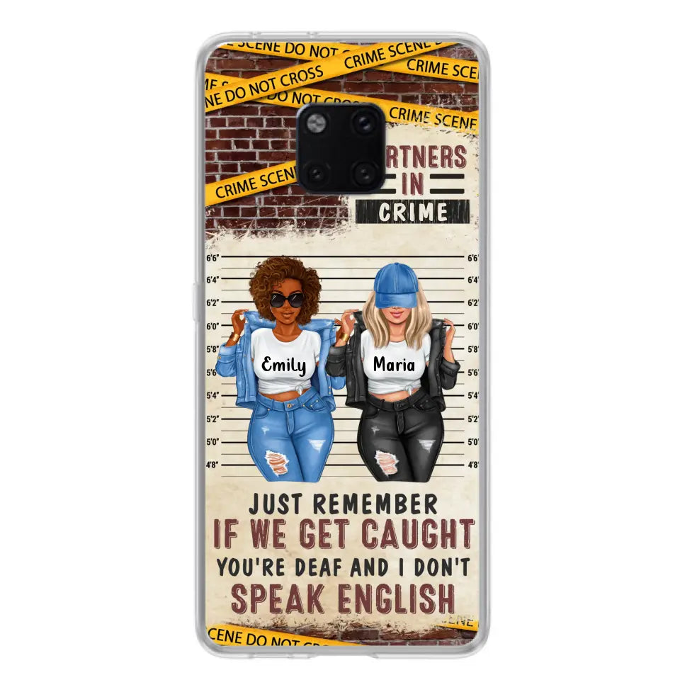 Personalized Bestie Phone Case - Gift Idea For Bestie/Sister - Up to 3 Girls - Partners In Crime - Case For Oppo/Xiaomi/Huawei