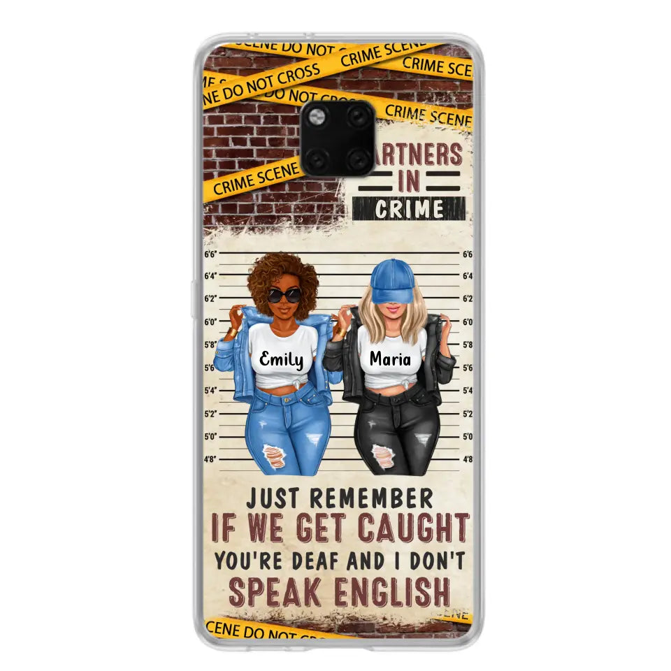 Personalized Bestie Phone Case - Gift Idea For Bestie/Sister - Up to 3 Girls - Partners In Crime - Case For Oppo/Xiaomi/Huawei