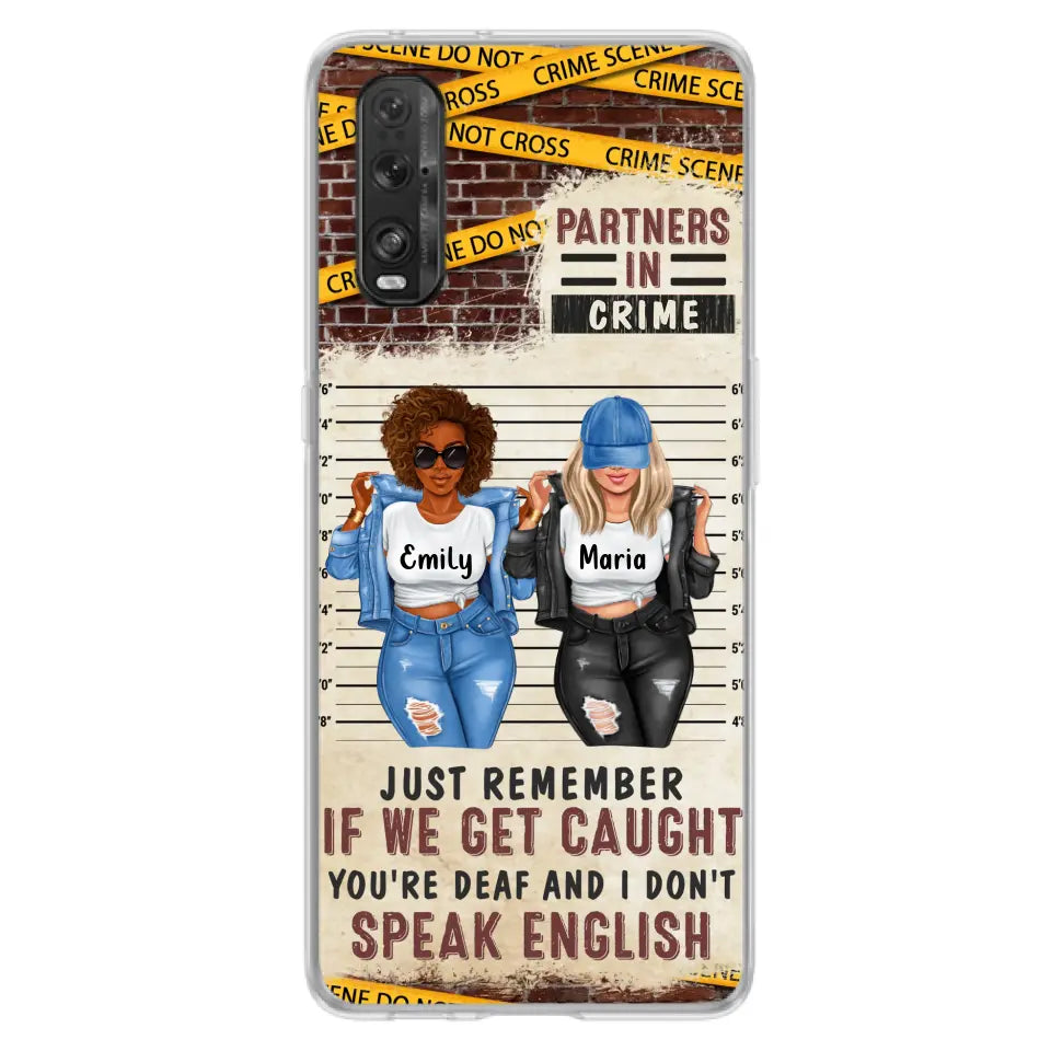 Personalized Bestie Phone Case - Gift Idea For Bestie/Sister - Up to 3 Girls - Partners In Crime - Case For Oppo/Xiaomi/Huawei