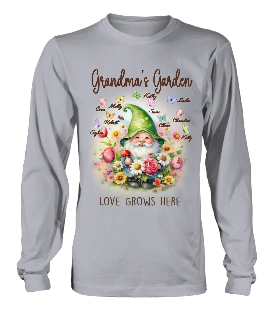 Personalized Grandma's Garden Shirt/Hoodie - Mother's Day Gift Idea For Grandma/Mother - Grandma's Garden