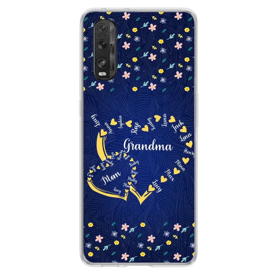 Personalized Grandma Mom Phone Case - Gift Idea For Mother's Day - Up to 12 Kids - Case For Oppo/Xiaomi/Huawei