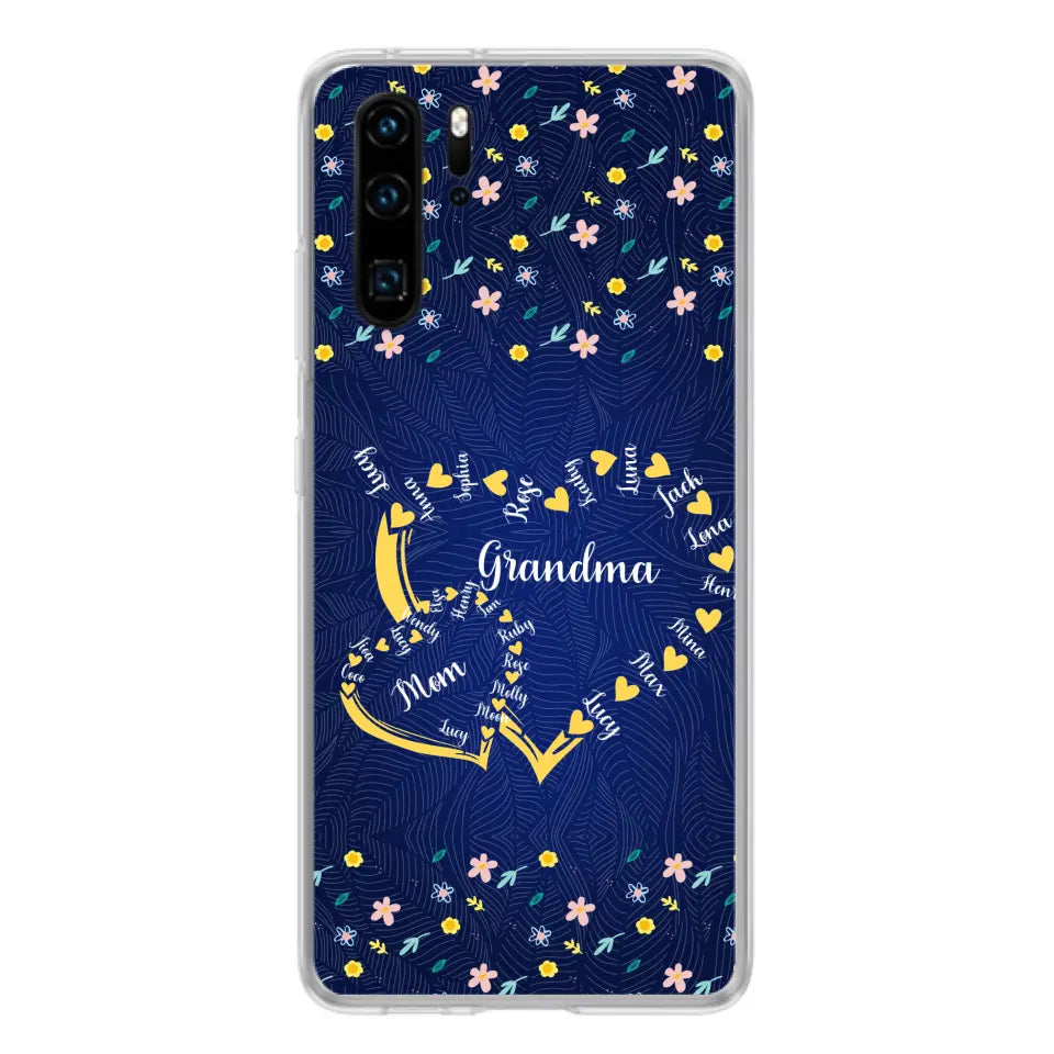 Personalized Grandma Mom Phone Case - Gift Idea For Mother's Day - Up to 12 Kids - Case For Oppo/Xiaomi/Huawei