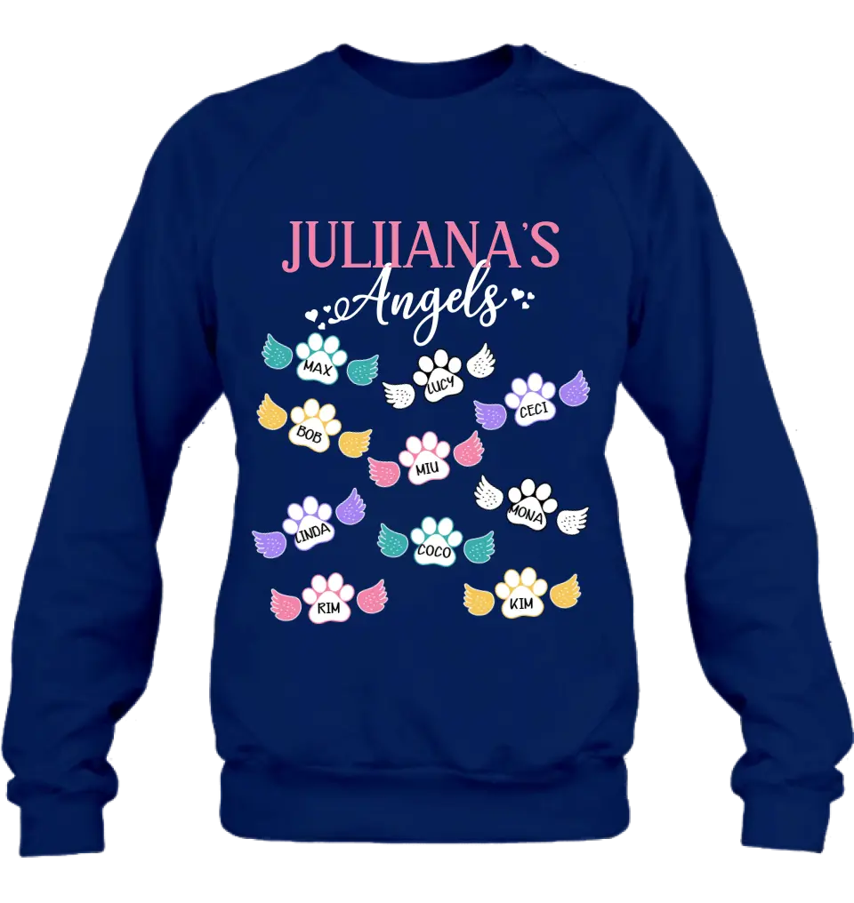 Personalized Angels Shirt/Hoodie - Up to 10 Pets/Kids - Mother's Day Gift Idea