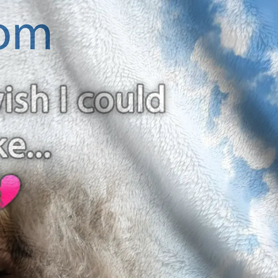 Personalized Memorial Mom Quilt/Fleece Throw Blanket - Upload Photo - Memorial Gift Idea For Mom/Dad - The Call I Wish I Could Make