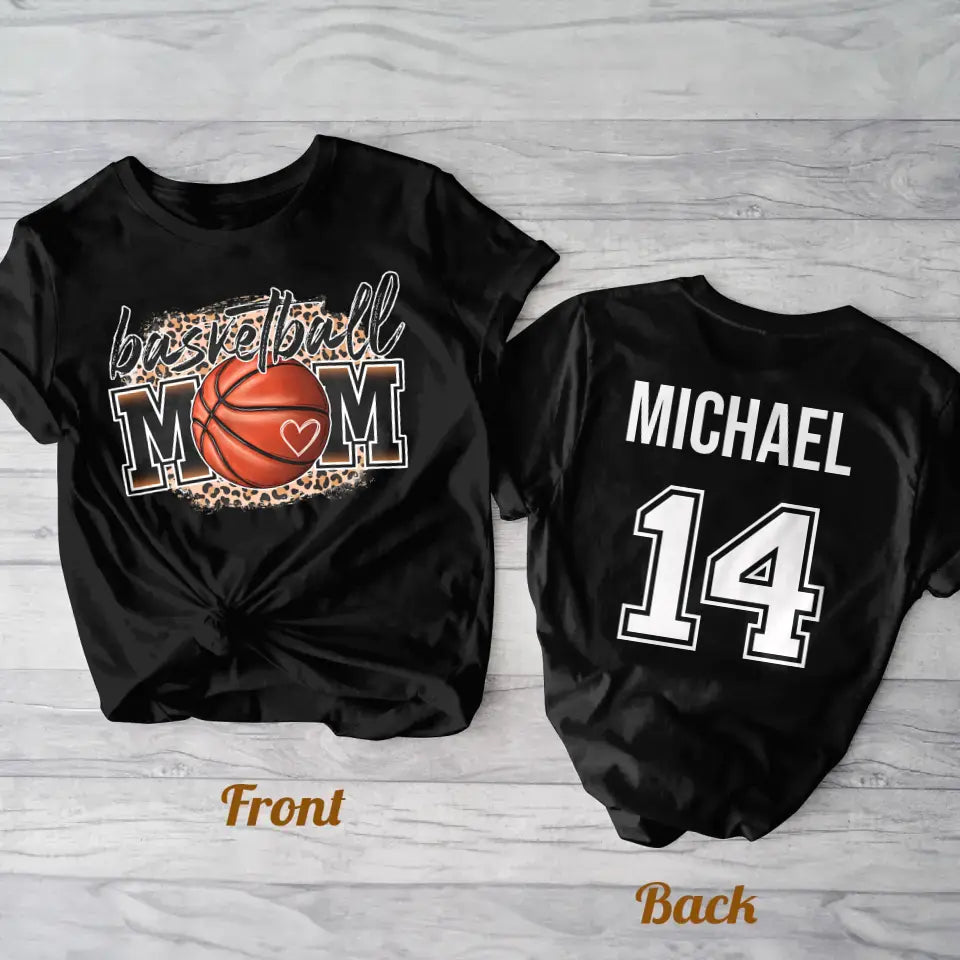 Personalized Basketball Mom AOP T-Shirt - Mother's Day Gift Idea for Mom/Grandma