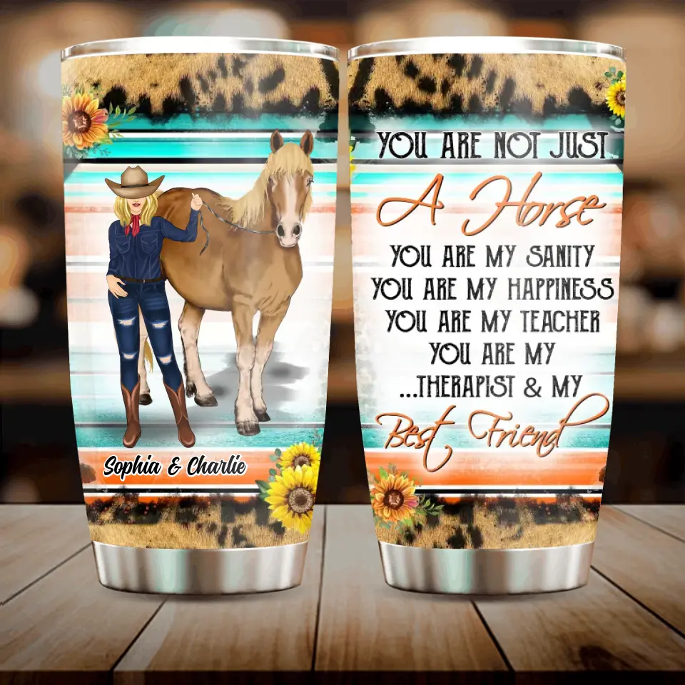Personalized Horse Girl Tumbler - Gift Idea For Horse Lover - You Are My Best Friend