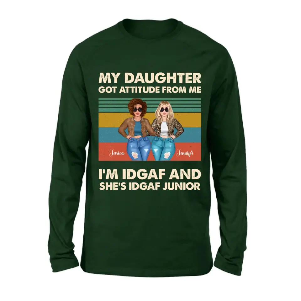 Personalized Mom T-shirt/Hoodie - Gift Idea For Mother's Day - My Daughter Got Attitude From Me