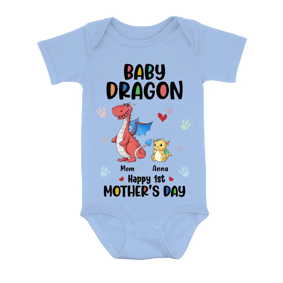 Personalized Dragon Shirt/Baby Onesie - Gift Idea For Mother's Day - Mother Of Dragon Happy 1st Mother's Day
