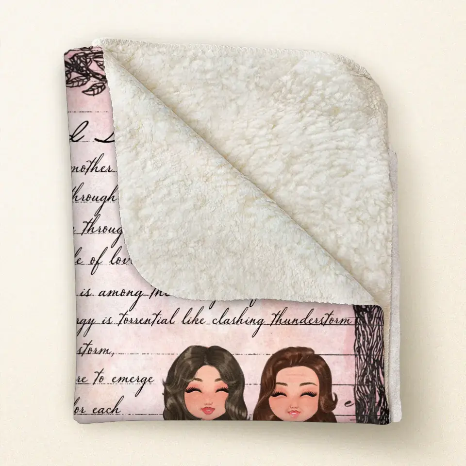 Personalized Mom & Daughter Quilt/Fleece Throw Blanket - Mother's Day Gift Idea To Mom - Our Unconditional Love Rises Above All