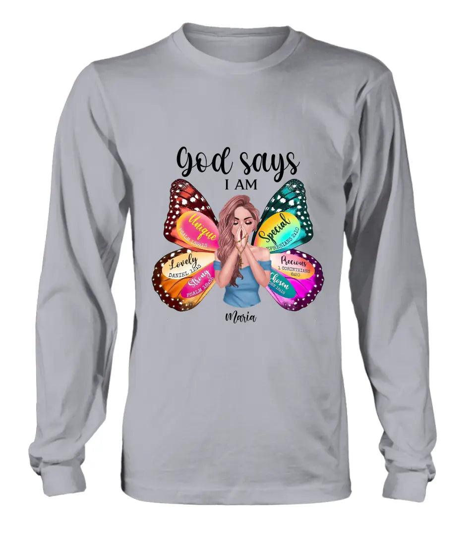 Personalized Prayer Shirt/Hoodie - Inspiration Religious Gifts Idea - God Says I Am Lovely Daniel