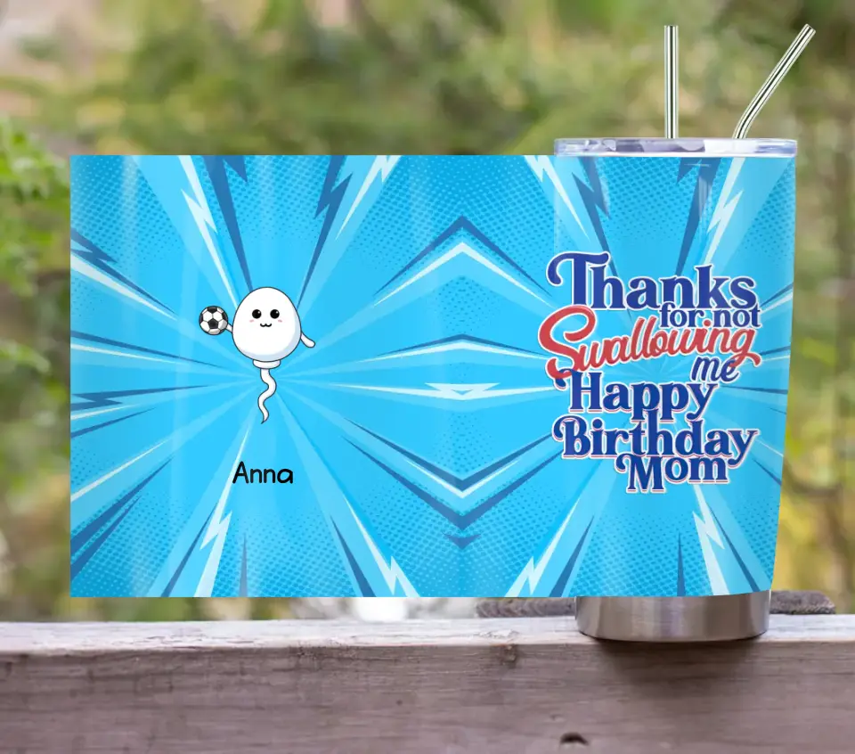 Personalized Sperms Tumbler - Up to 5 Sperms - Gift Idea For Mother's Day - Happy Mother's Day