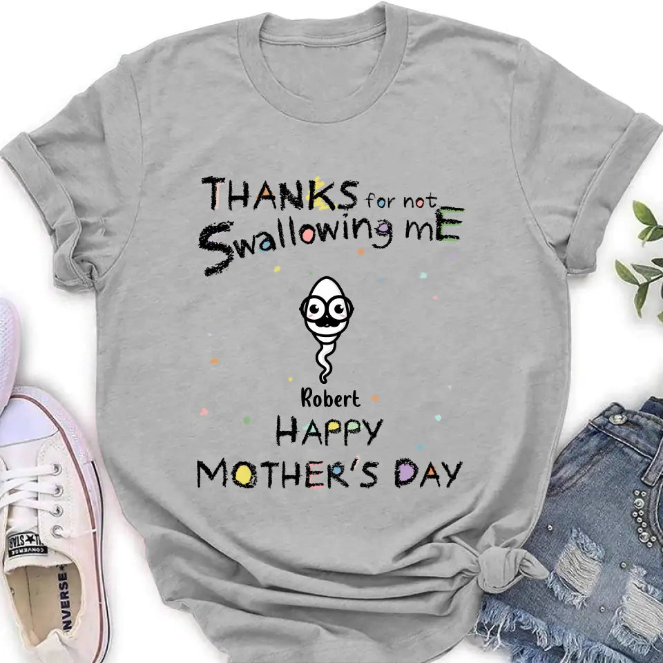 Personalized Sperms Shirt/Hoodie - Gift Idea For Mother's Day - Up to 10 Sperms - Thanks For Not Swallowing Us