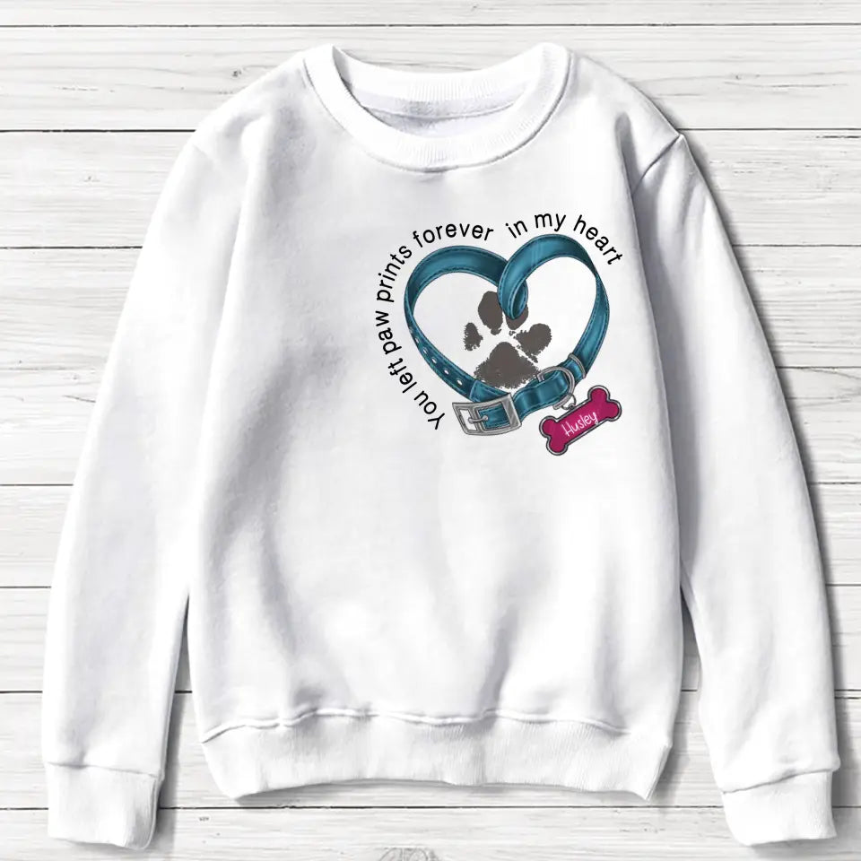 Personalized Dog Sweater - Gift Idea For Dog Lover/Mother's Day/Father's Day - You Left Paw Prints Forever In My Heart