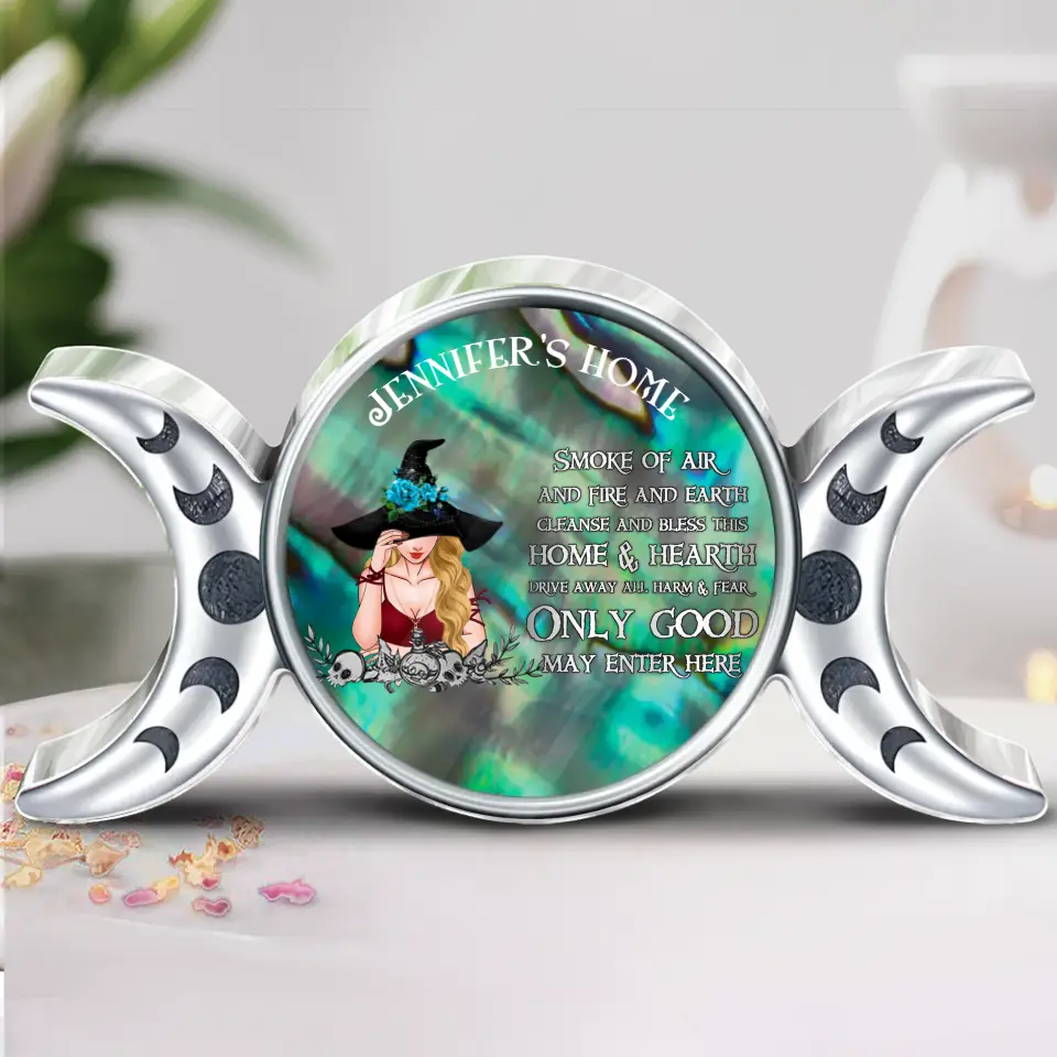 Personalized Witch Acrylic Plaque - Halloween Gift Idea For Friend/Wiccan Decor/Pagan Decor - Only Good May Enter Here