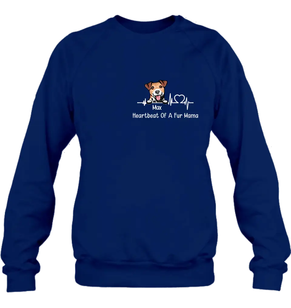 Personalized Dog Shirt/Hoodie - Gift Idea For Dog Lover/Mother's Day/Father's Day - Heartbeat Of A Fur Mama