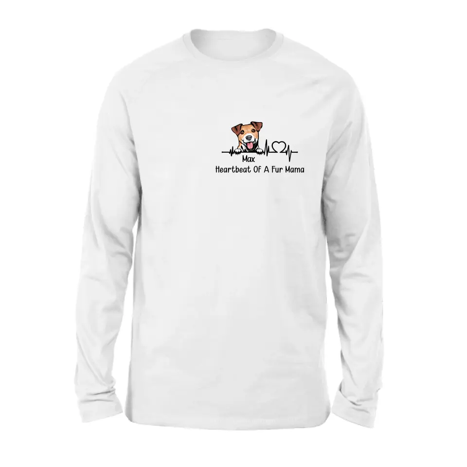 Personalized Dog Shirt/Hoodie - Gift Idea For Dog Lover/Mother's Day/Father's Day - Heartbeat Of A Fur Mama