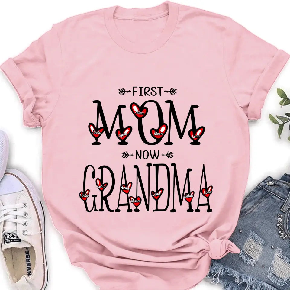 Personalized Mom And Grandma Shirt - Up to 5  Kids & 7 Grandkids - Mother's Day Gift Idea for Mom/Grandma