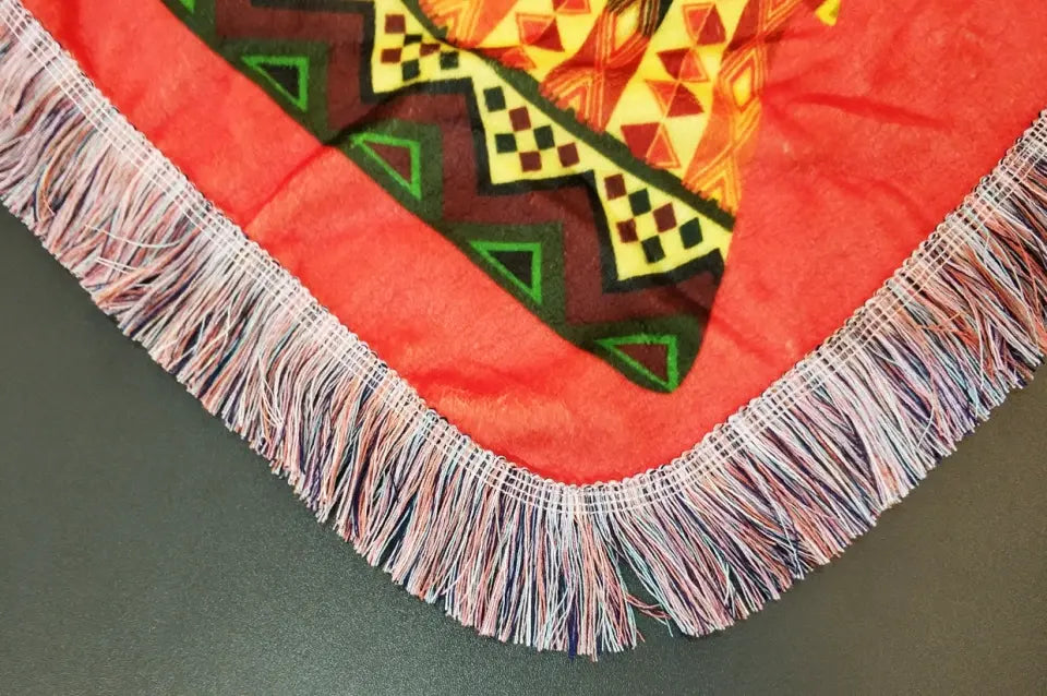 Personalized Mom/Grandma & Daughter Ultra-Soft Mixed Green Fringe Blanket - Up to 5 People - Mother's Day Gift Idea For Mom - I Wish You Lived Next Door