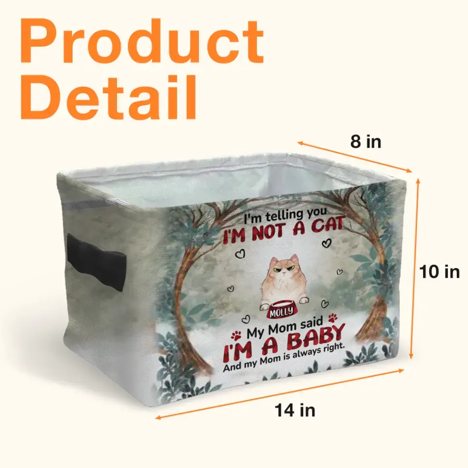 Personalized Pet Storage Box - Up to 10 Dogs/Cats - Gift Idea for Dog/Cat Lovers - We're Not Pets We're Babies