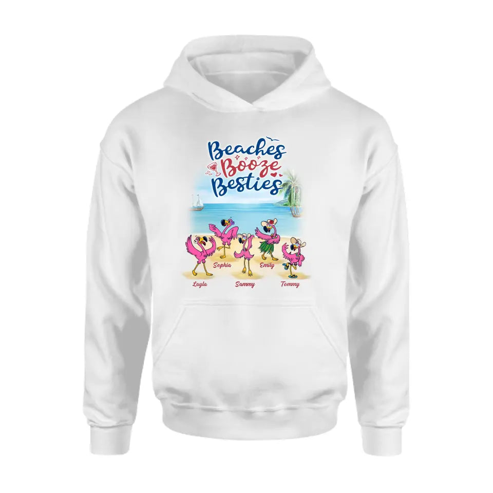 Personalized Beach Besties Shirt/Hoodie - Gift Idea For Besties/Friends/Beach Lovers - Up to 5 Besties  - I Love You To The Beach & Back