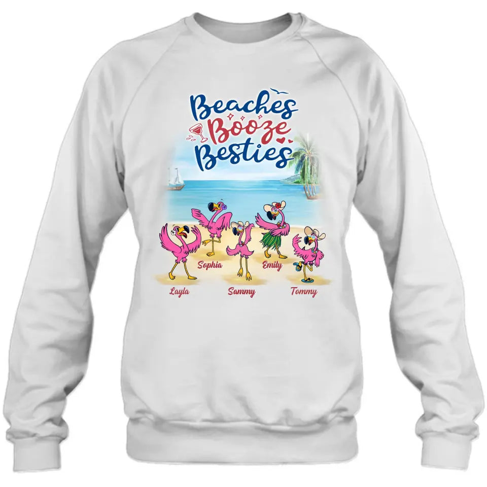 Personalized Beach Besties Shirt/Hoodie - Gift Idea For Besties/Friends/Beach Lovers - Up to 5 Besties  - I Love You To The Beach & Back
