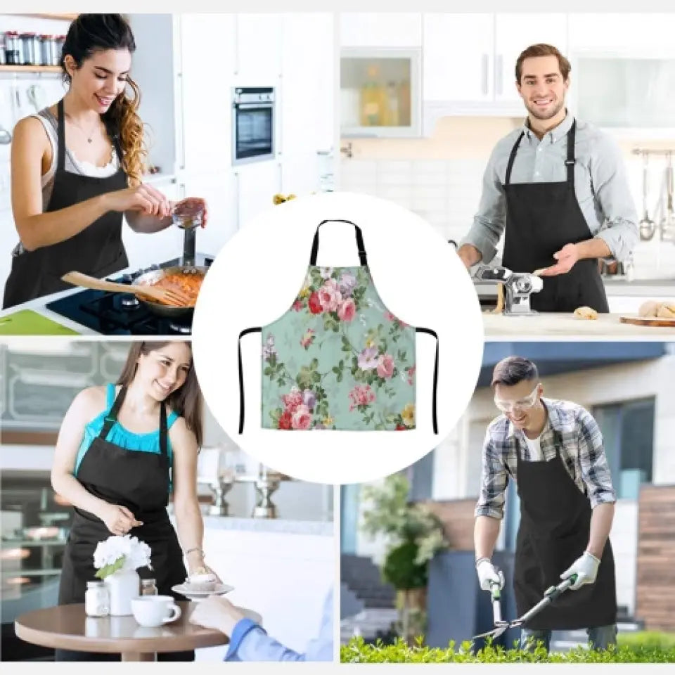 Personalized Dog Mom Fashion Home Pocketless Apron - Up to 5 Dogs - Mother's Day Gift Idea for Dog Lovers - You Had Me At Woof