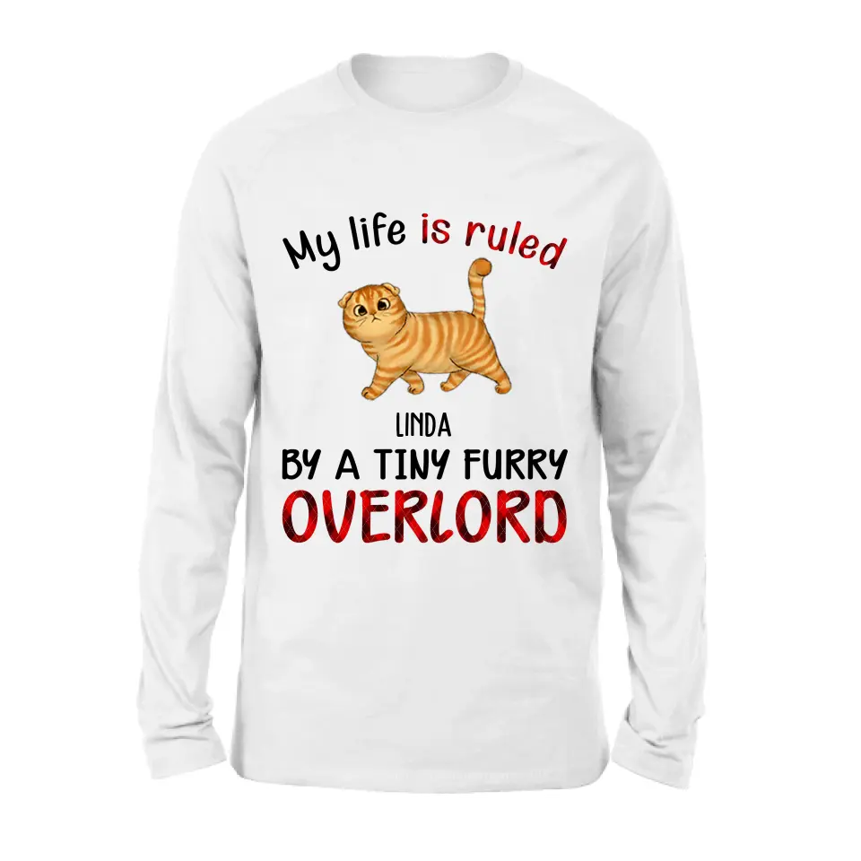 Personalized Pet Shirt/Hoodie - Up to 4 Dogs - Mother's Day/Father's Day Gift Idea For Dog/Cat Lovers - My Life Is Ruled By A Tiny Furry Overlord
