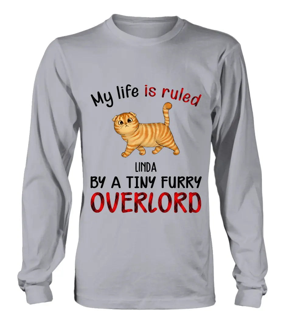 Personalized Pet Shirt/Hoodie - Up to 4 Dogs - Mother's Day/Father's Day Gift Idea For Dog/Cat Lovers - My Life Is Ruled By A Tiny Furry Overlord