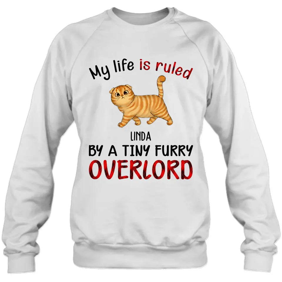 Personalized Pet Shirt/Hoodie - Up to 4 Dogs - Mother's Day/Father's Day Gift Idea For Dog/Cat Lovers - My Life Is Ruled By A Tiny Furry Overlord