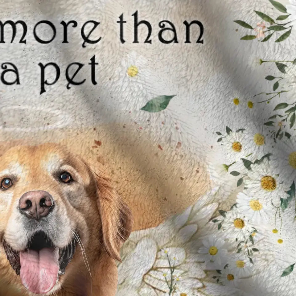 Personalized Memorial Pet Photo Fleece Throw Blanket/Quilt - Memorial Gift Idea for Dog/Cat Owners - You Were More Than Just A Pet A Loving Soul We Will Never Forget